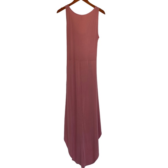 NWOT Young, Fabulous & Broke Renata Dress Pink/Mauve Color Tie Front High-Low - Picture 8 of 10